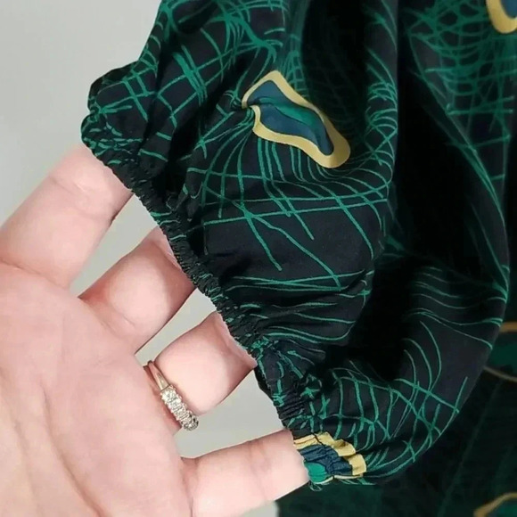 {Parker} Peacock Feathers Print 100% Silk Blouse - Picture 5 of 12